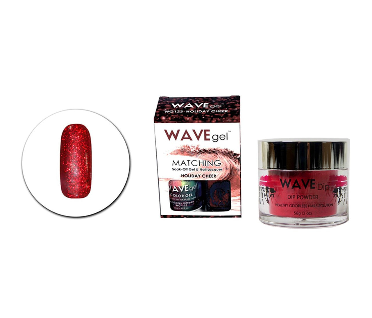 WAVEGEL 3IN1 MATCHING (GEL+LACQUER+DIP) - #123(WG123) HOLIDAY CHEER