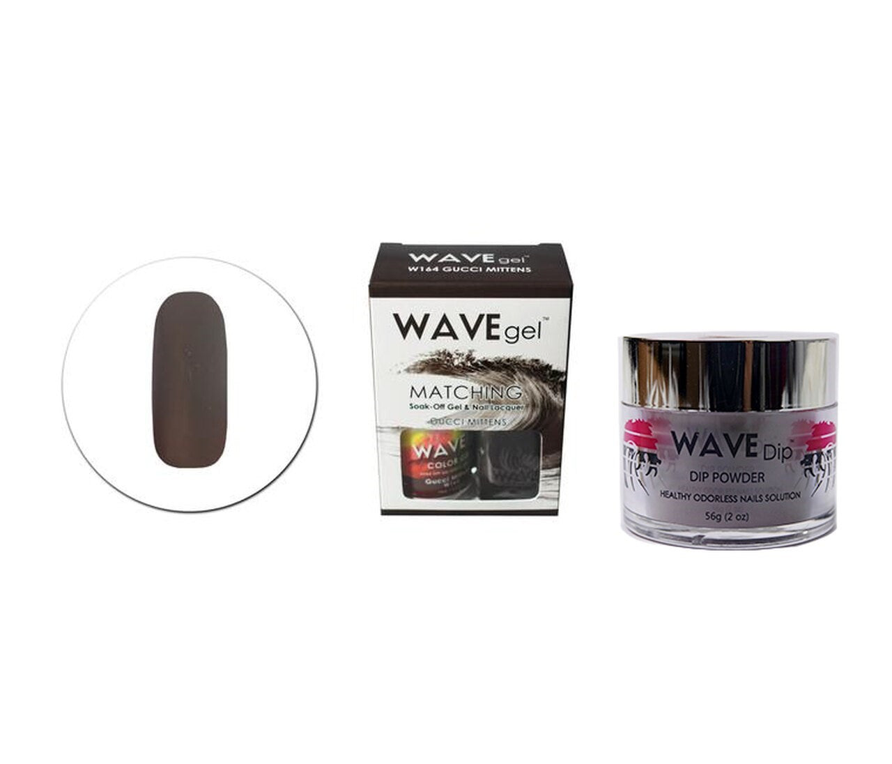 WAVEGEL 3IN1 MATCHING (GEL+LACQUER+DIP) - #164(W164) GUCCI MITTENS