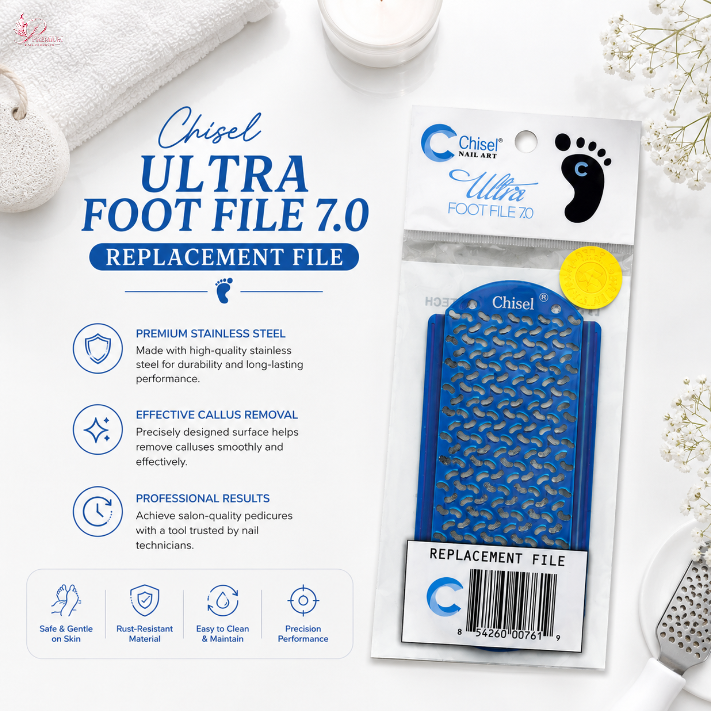 Chisel Ultra Foot File 7.0 Replacement File