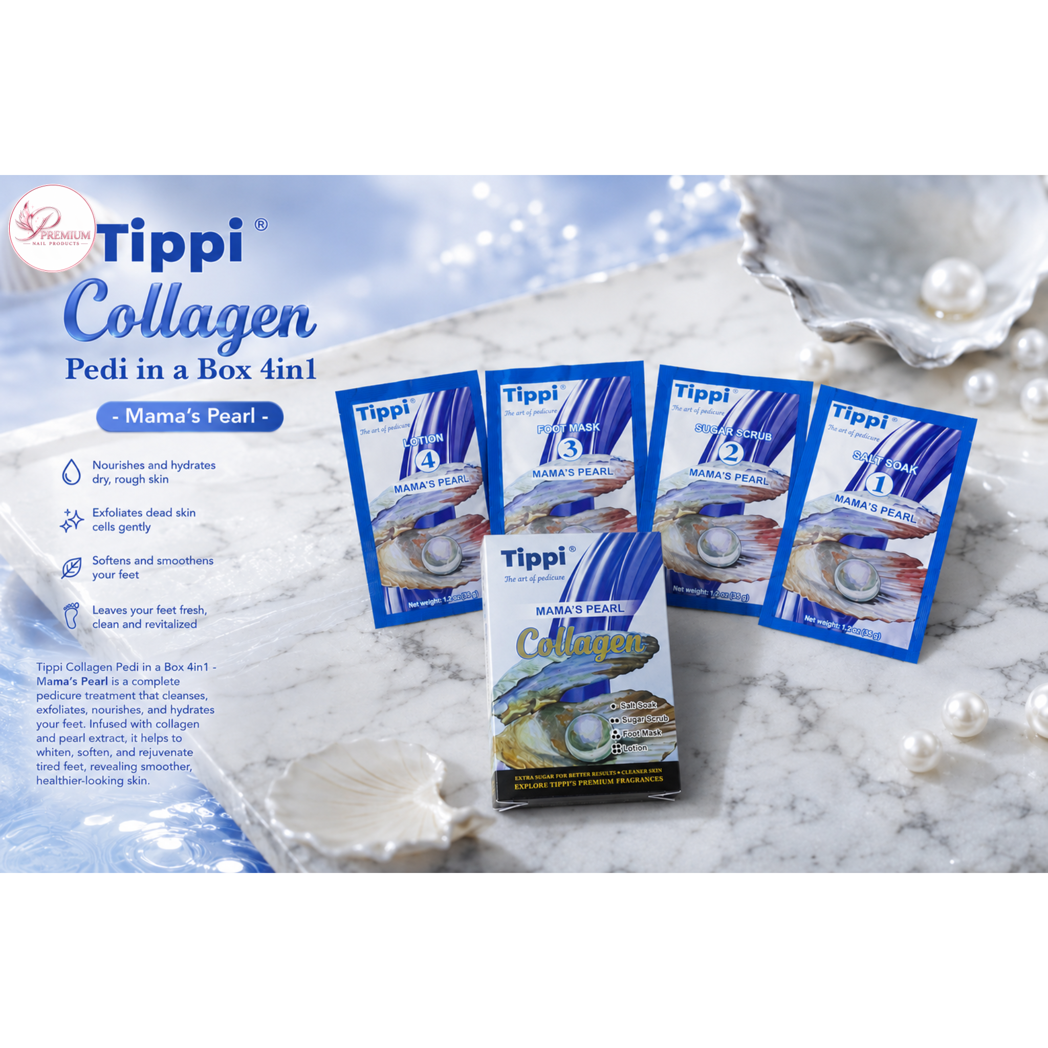 Tippi Collagen Pedi in a Box 4in1 - Mama's Pearl