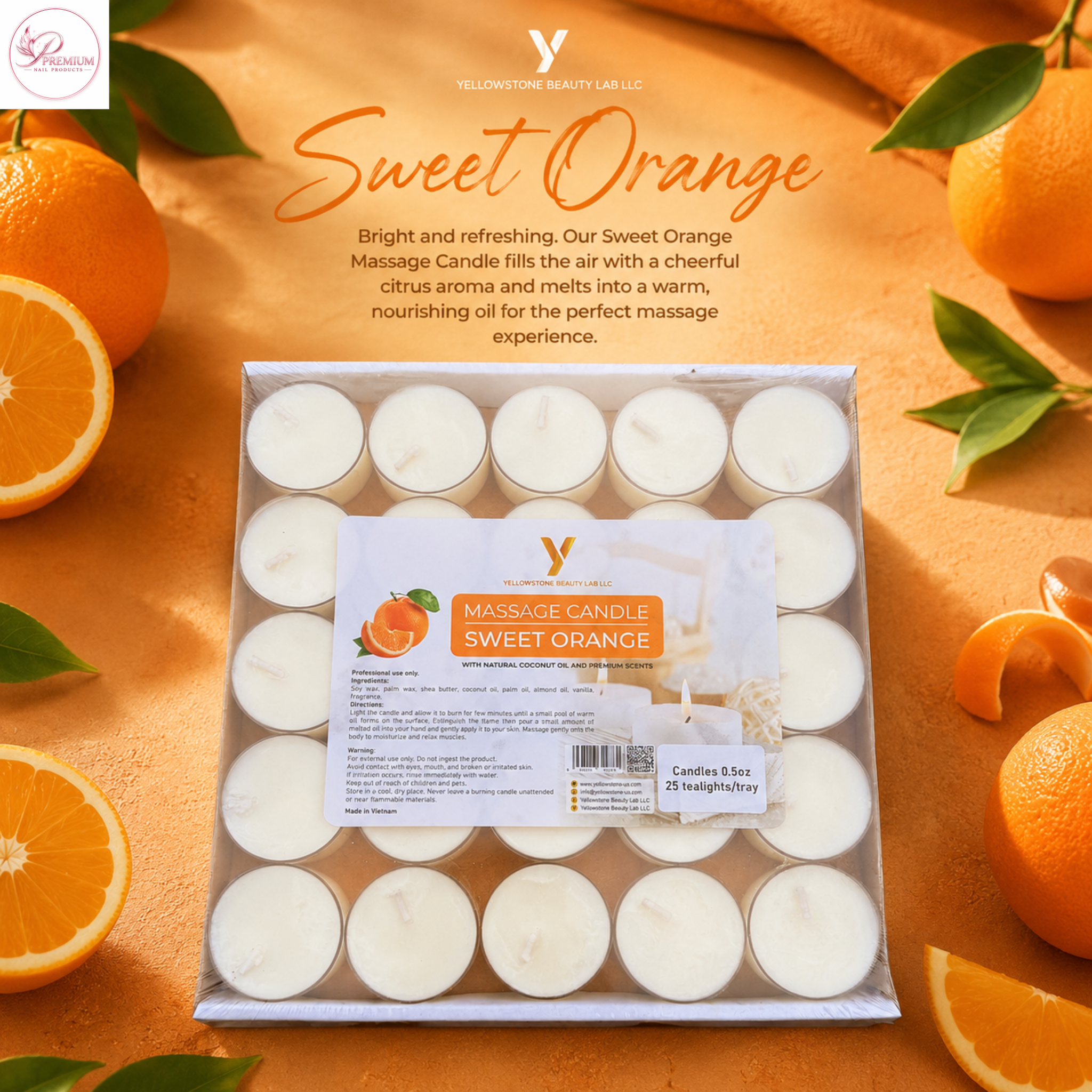Yellowstone Massage Candle - Sweet Orange