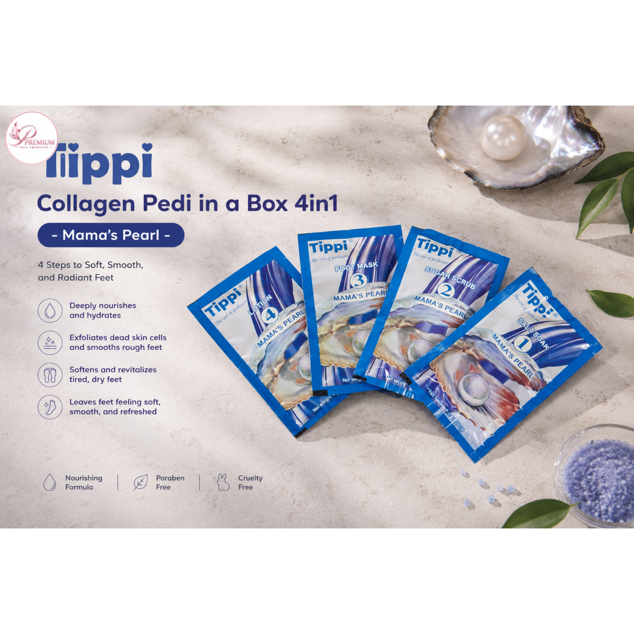 Tippi Collagen Pedi in a Box 4in1 - Mama's Pearl