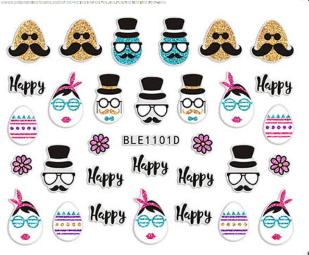 3D Nail Sticker - Easter Collection BLE1101D