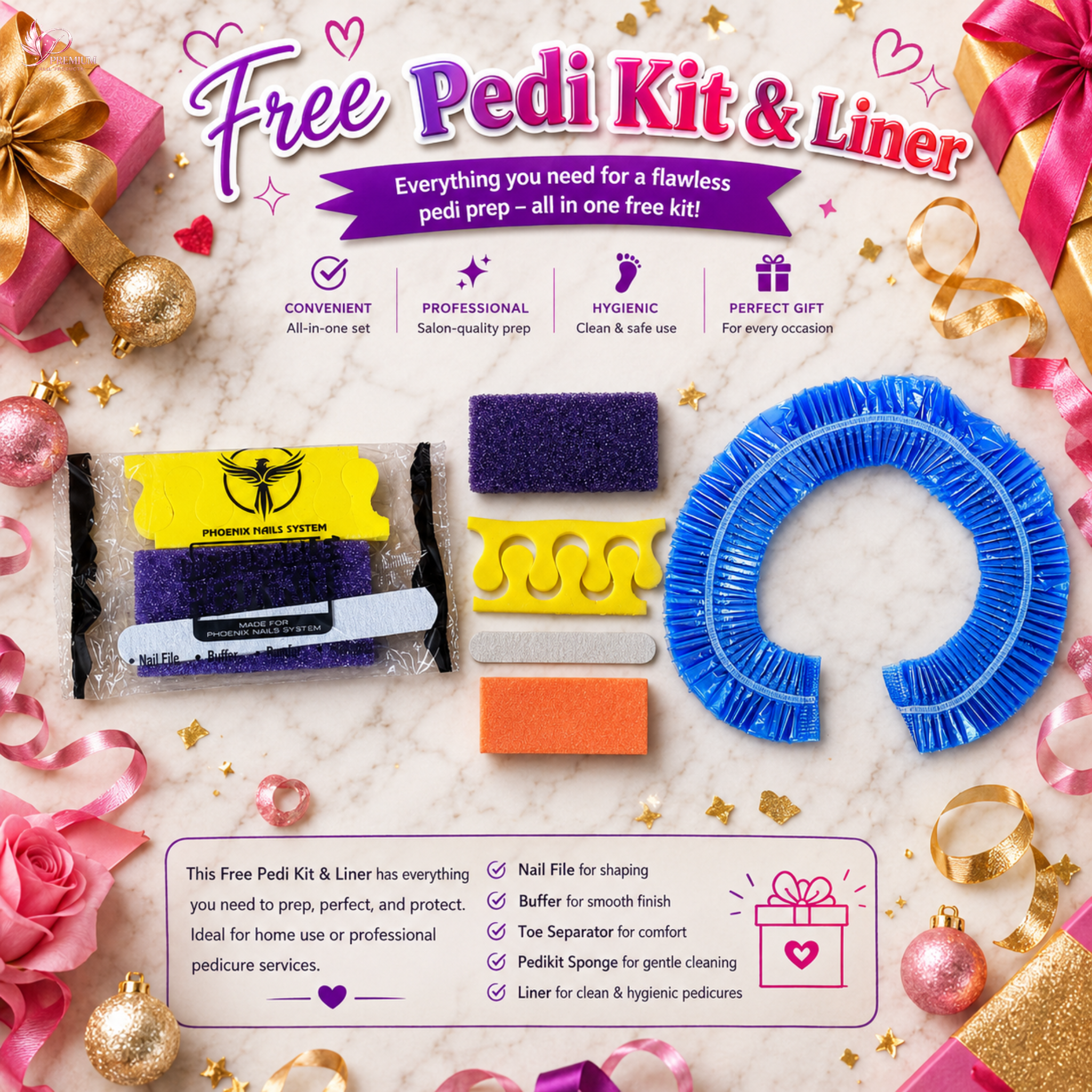 PHOENIX Pedi Relief Deluxe Spa Pedicure 11 Steps - Mango Royal - BUY 10 FREE 1
