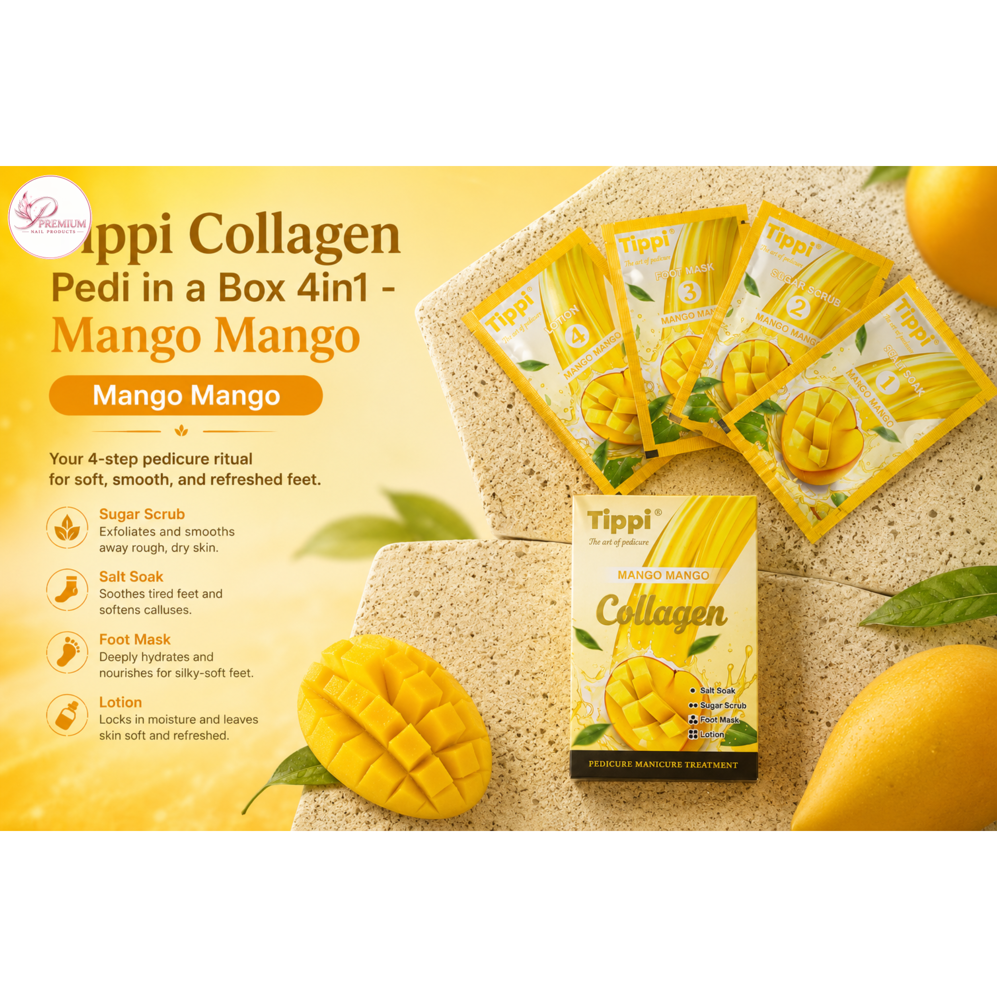 Tippi Collagen Pedi in a Box 4in1 - Mango Mango