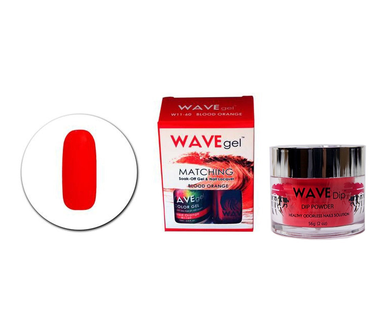 WAVEGEL 3IN1 MATCHING (GEL+LACQUER+DIP) - #60(W1160) BLOOD ORANGE