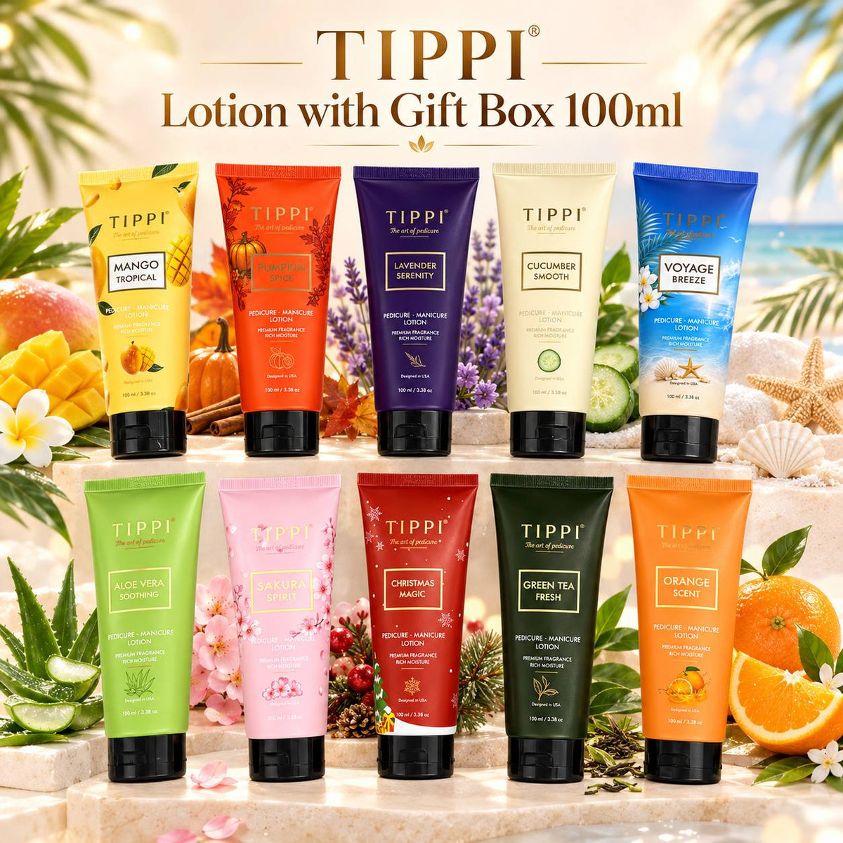 TIPPI Rich Moisture Lotion 100ml Case of 48pcs FREE Gift Box - BUY 3 GET 1 FREE