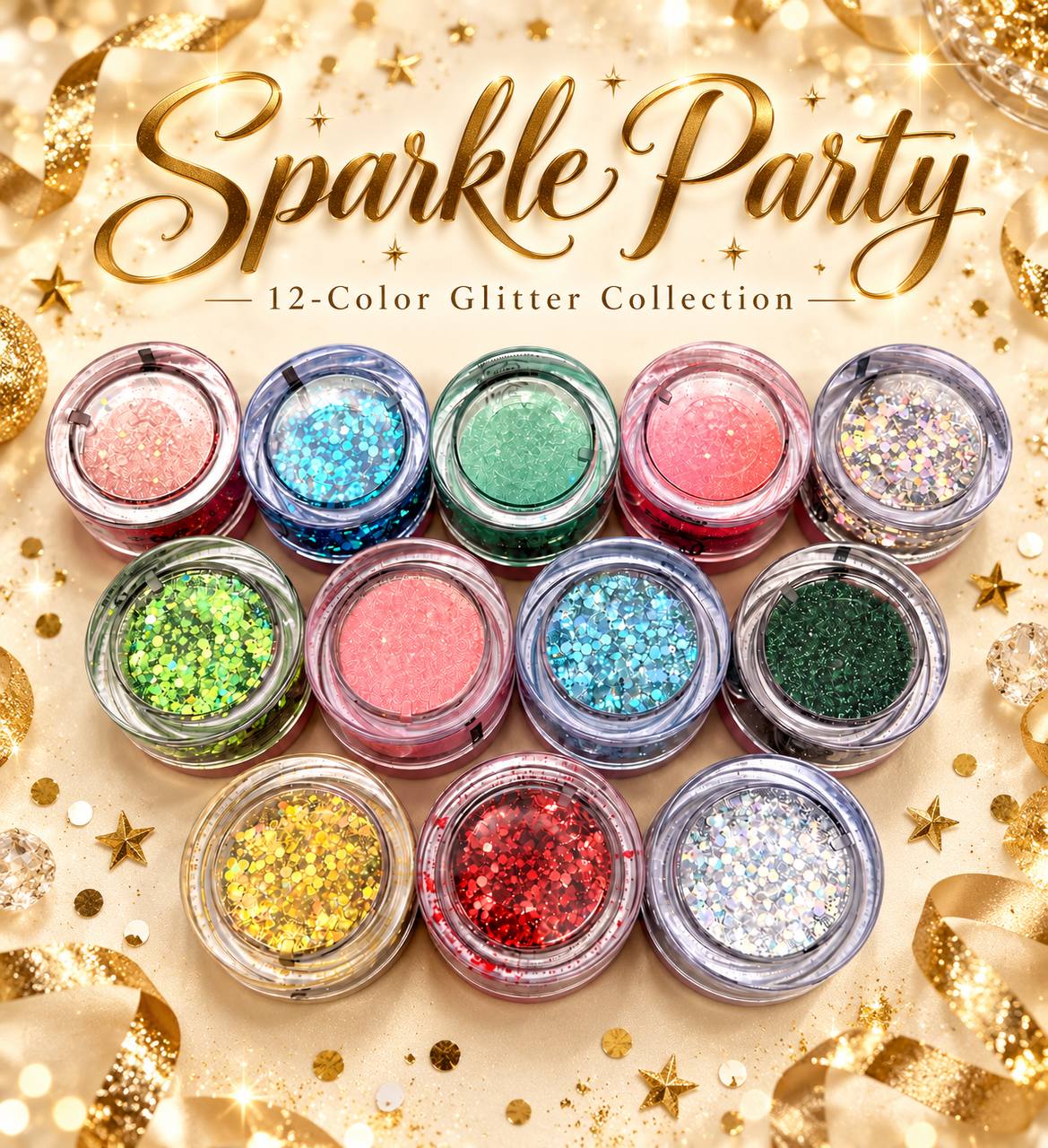 MS Glitter Collection 12 Colors - BUY 1 GET 1 FREE