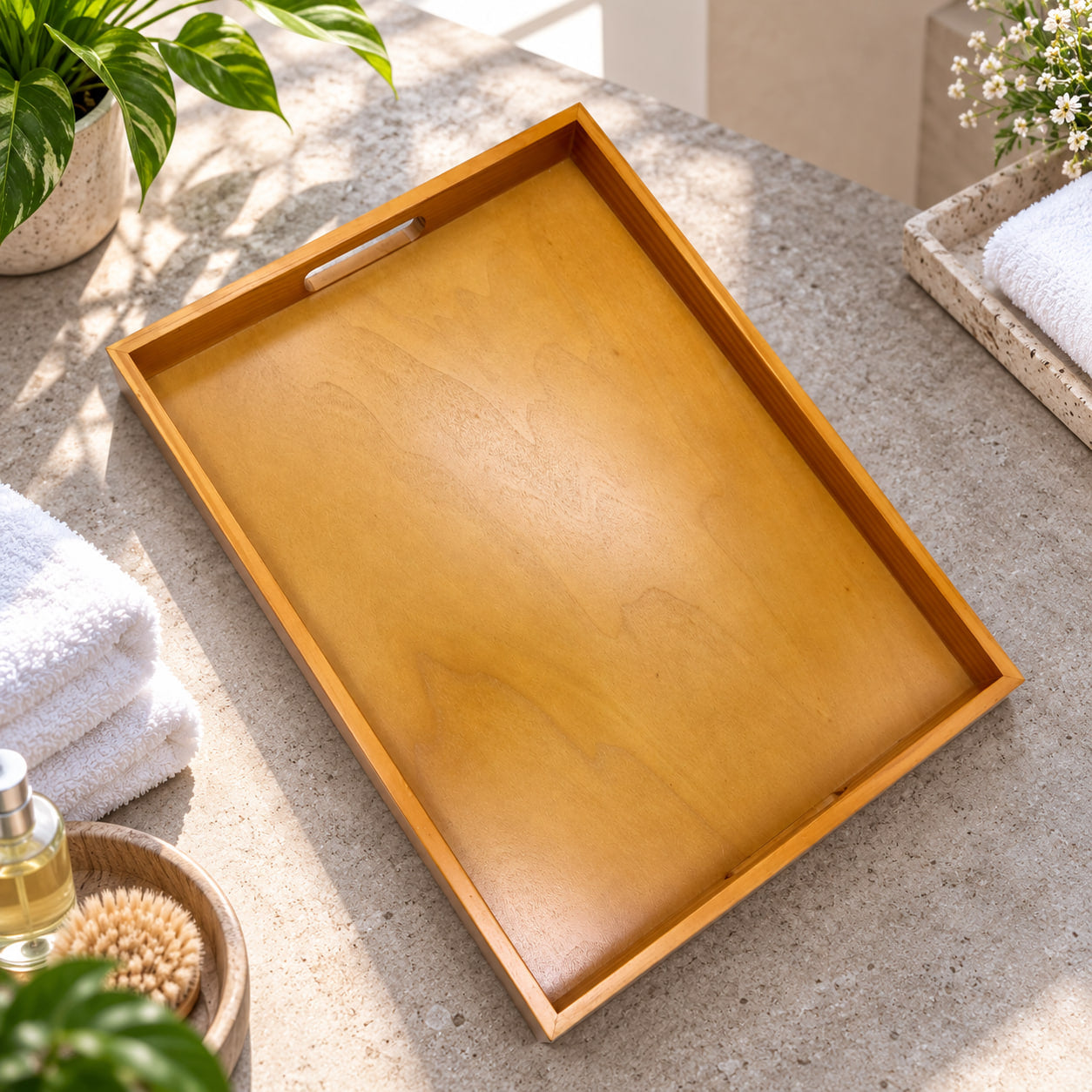 Wooden Pedicure Tray
