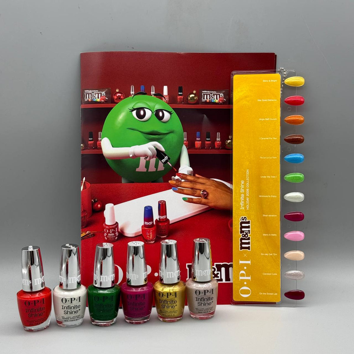 OPI Infinity Shine Sweeten Your Mani x M&M’s Holiday 2026, 12-Piece Display - INFINITE SHINE