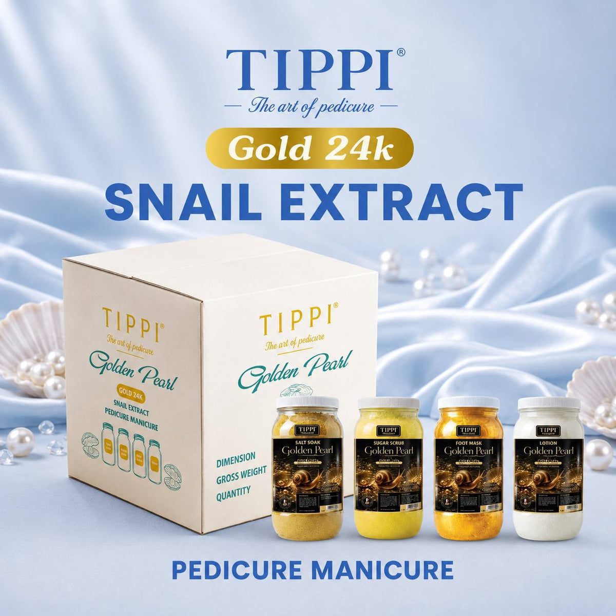 TIPPI Gold 24K Snail Extract 4-Step Pedicure (All Scents)