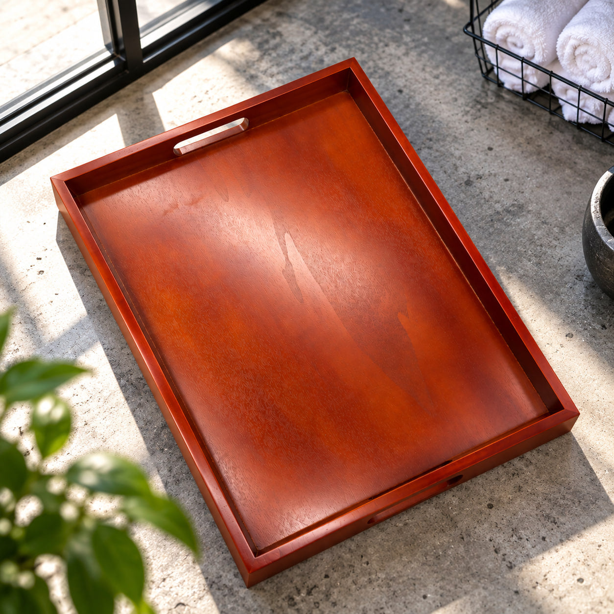 Wooden Pedicure Tray