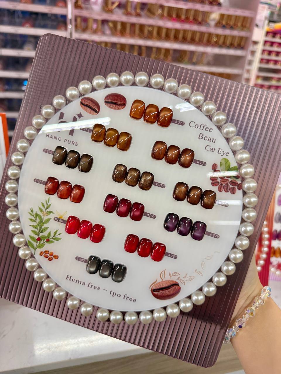 Hang Cateye Coffee Bean Collection 12 Colors - Free 2 Magnet