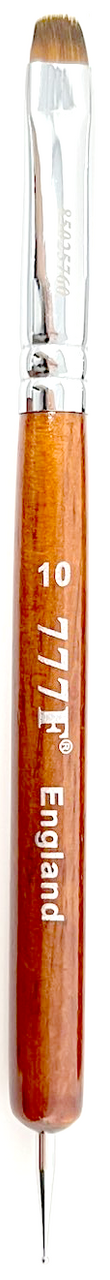 777 French Brush Red Wood With Dotting Tool #10