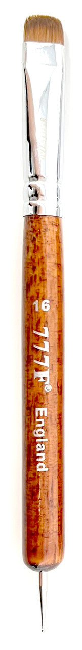 777 French Brush Red Wood With Dotting Tool #16