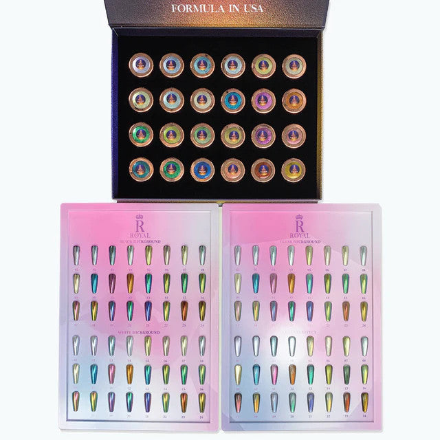 ROYAL CAT EYE CHROME POWDER COLLECTION 2IN1 | 24 COLORS