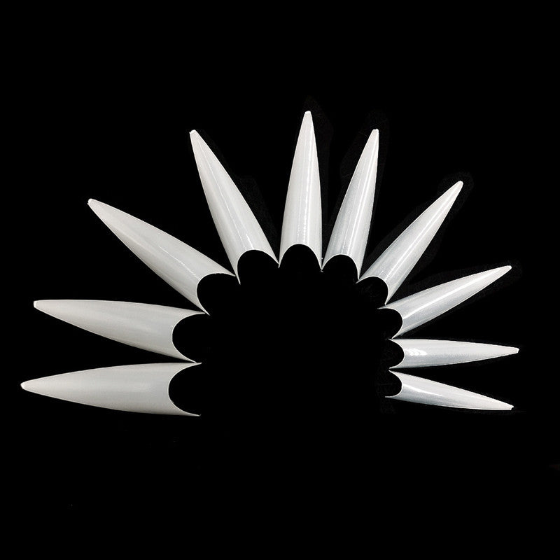 Stiletto Nail Tips Natural 10 Sizes ( Bag of 500pcs )