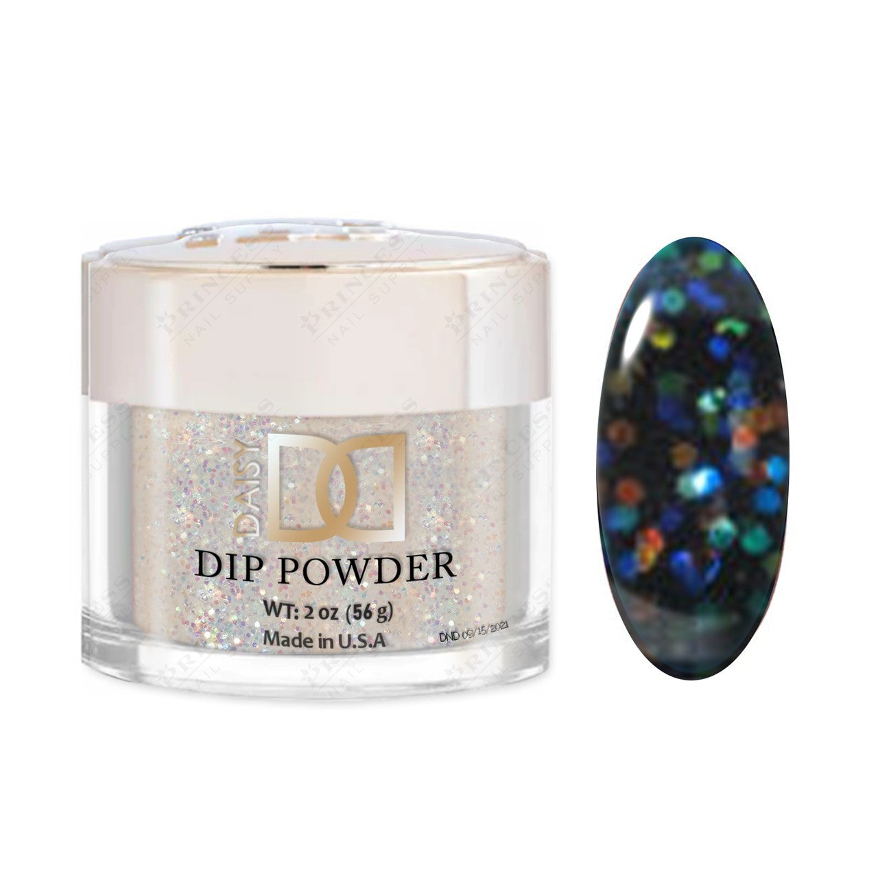 Dnd Dipping Powder #828 GLITTEROVELAY1.6OZ