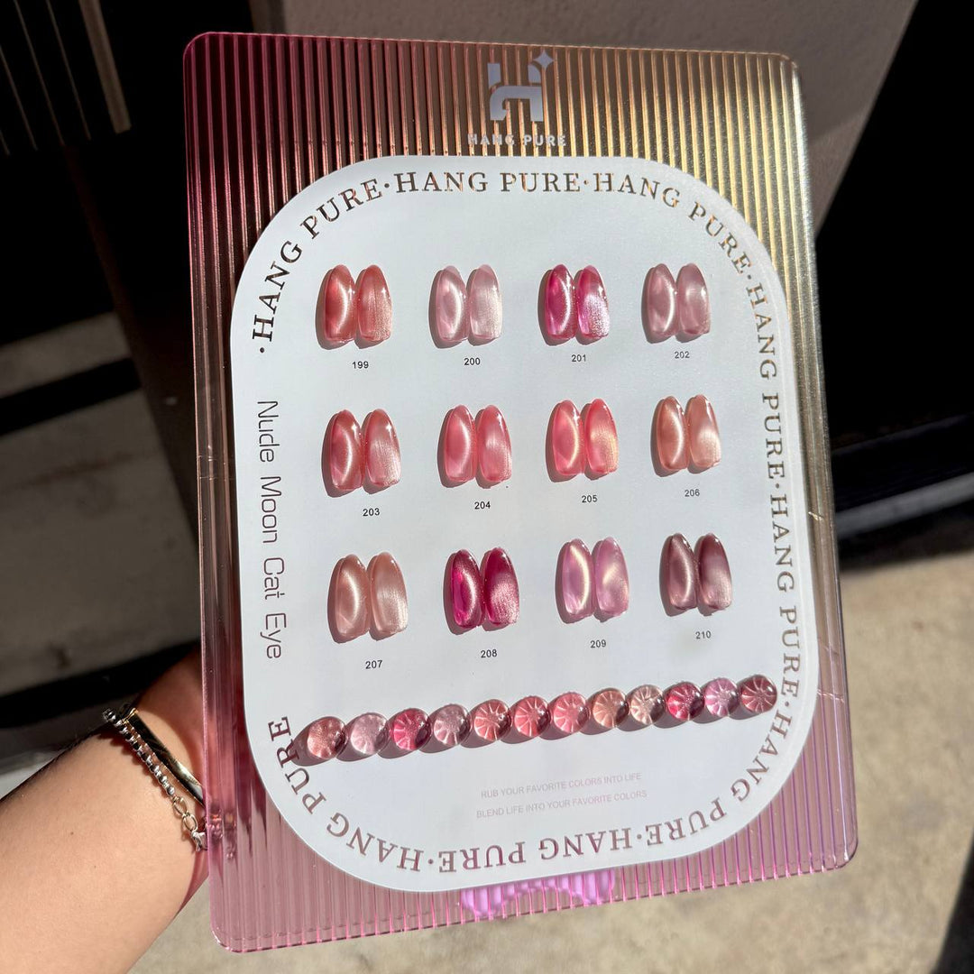 COMBO 200 HANG Fragrance Cuticle Oil Made in USA + Free 1 Set Cat Eye 12 Colors (Options) + Free Paper Rack