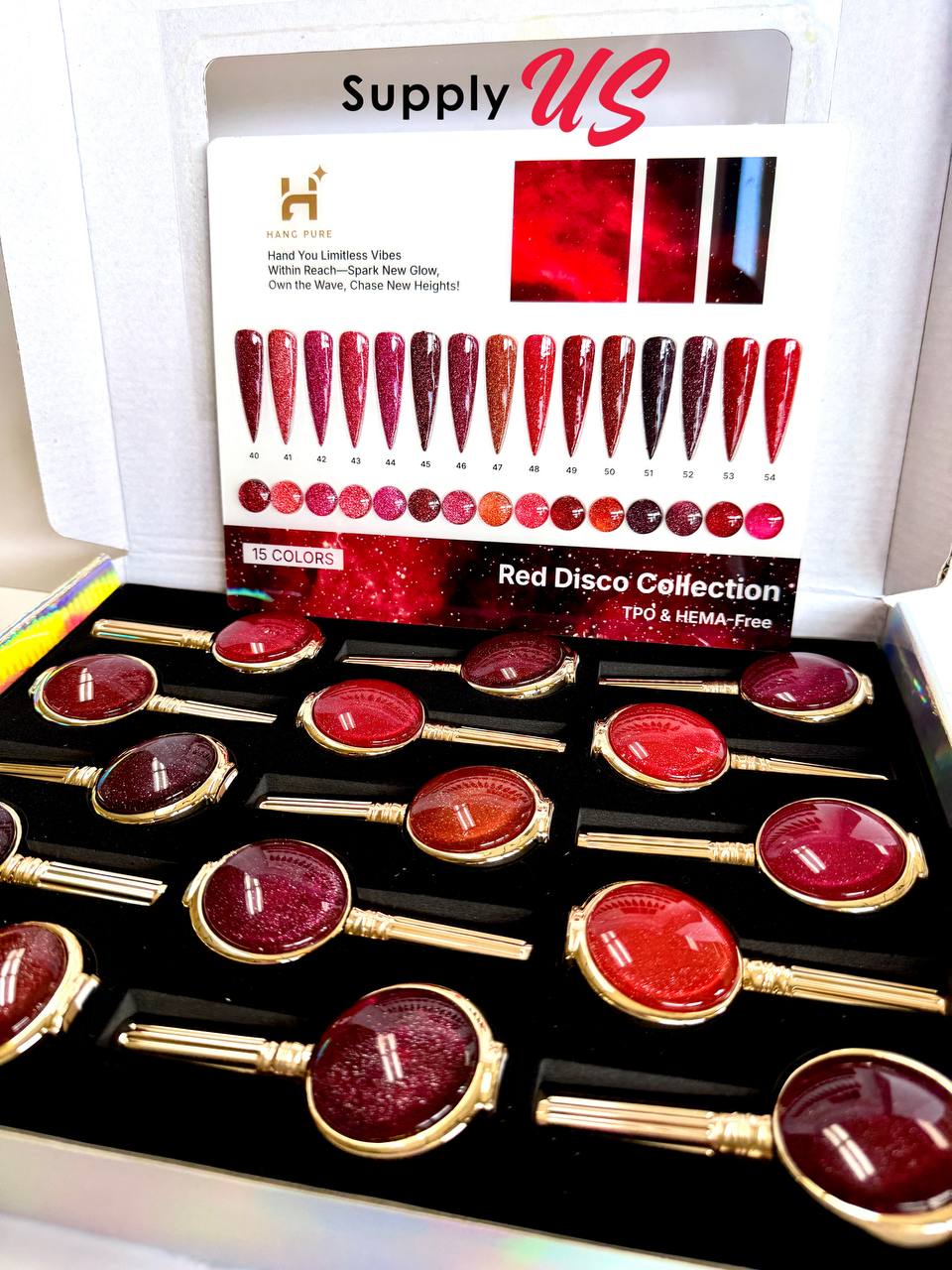 HANG Red Disco Gel Collection 15 Colors (40 - 54)