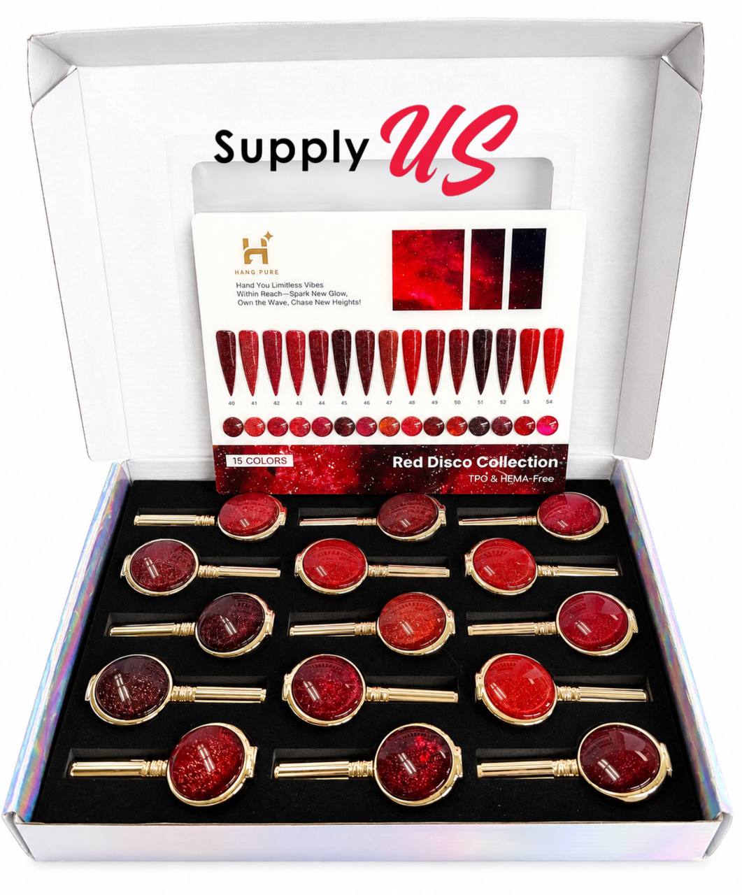 HANG Red Disco Gel Collection 15 Colors (40 - 54)