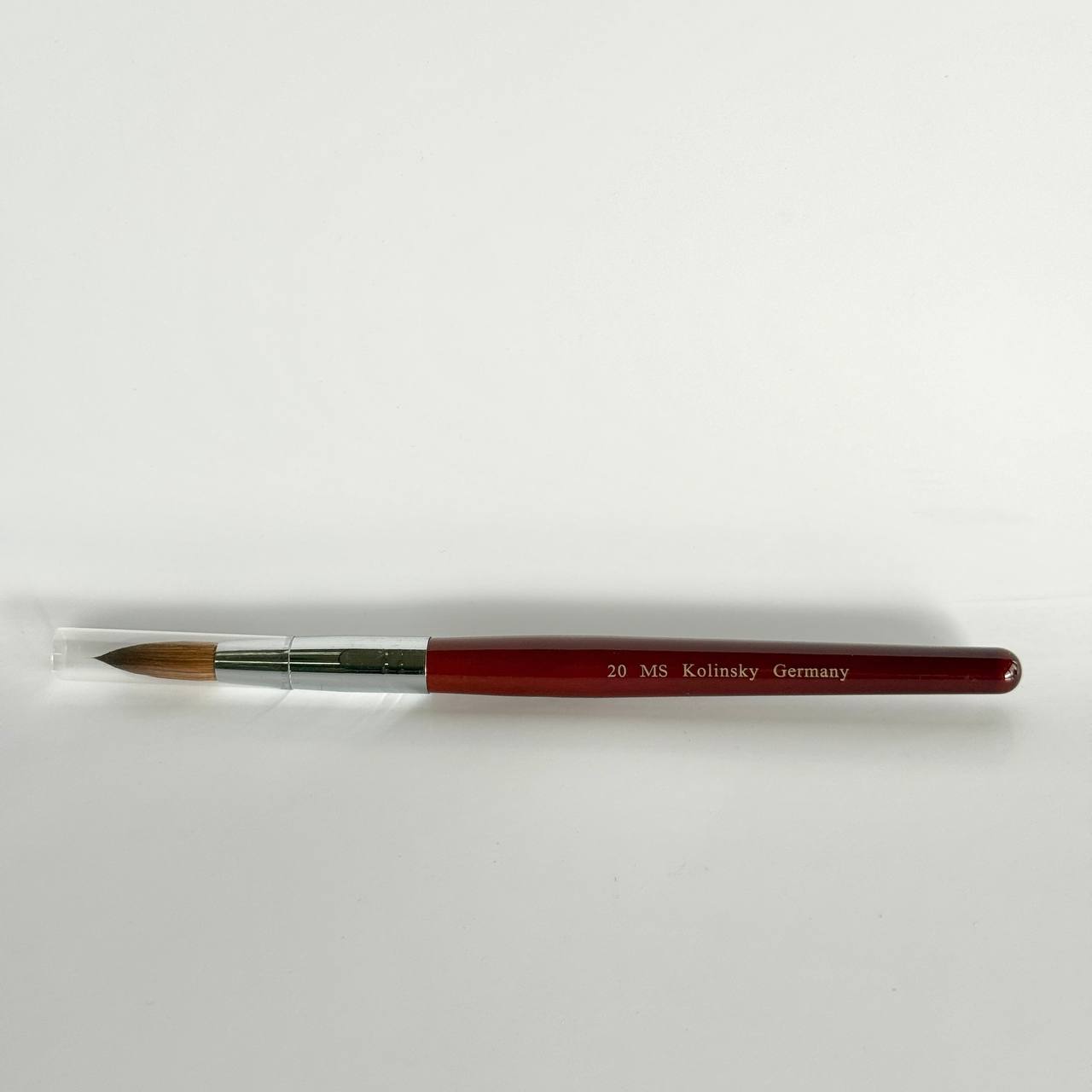 MS Kolinsky Germany Acetone Proof Red Wood Acrylic Brush No.20