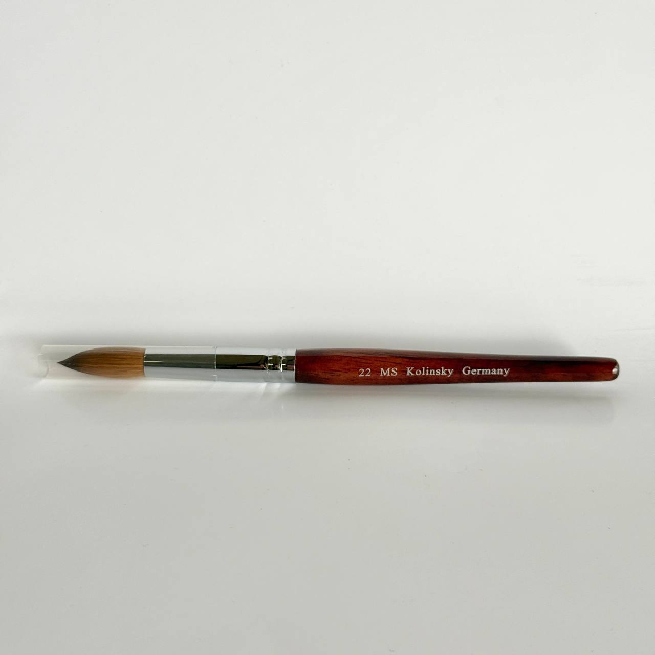 MS Kolinsky Germany Acetone Proof Red Wood Acrylic Brush No.22