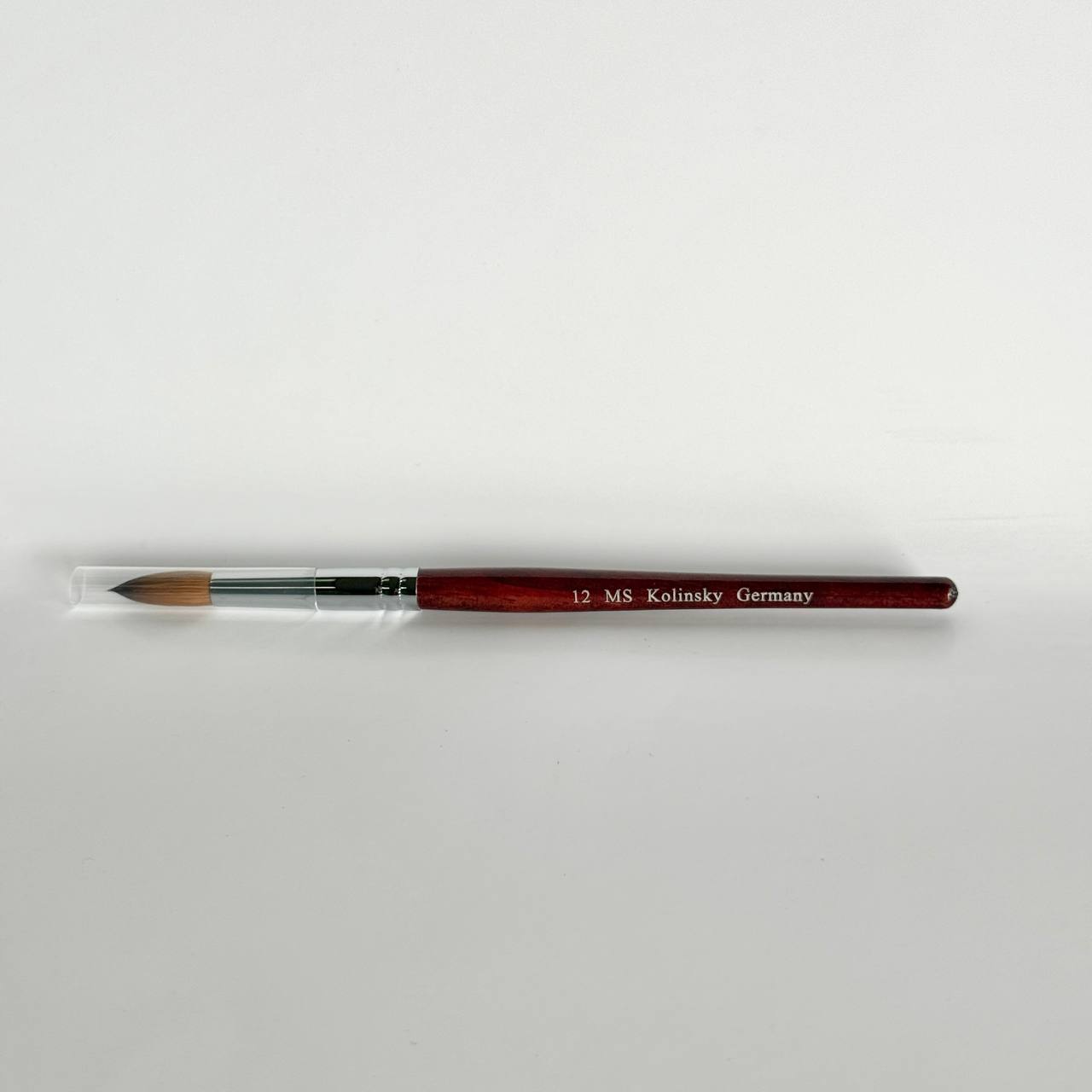MS Kolinsky Germany Acetone Proof Red Wood Acrylic Brush No.12