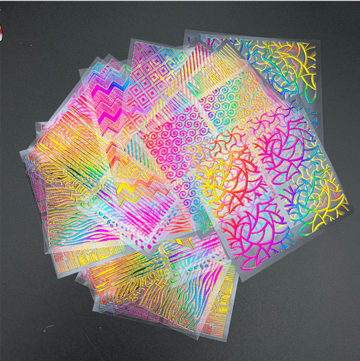 COLORFUL METAL NAL STICKER - Option