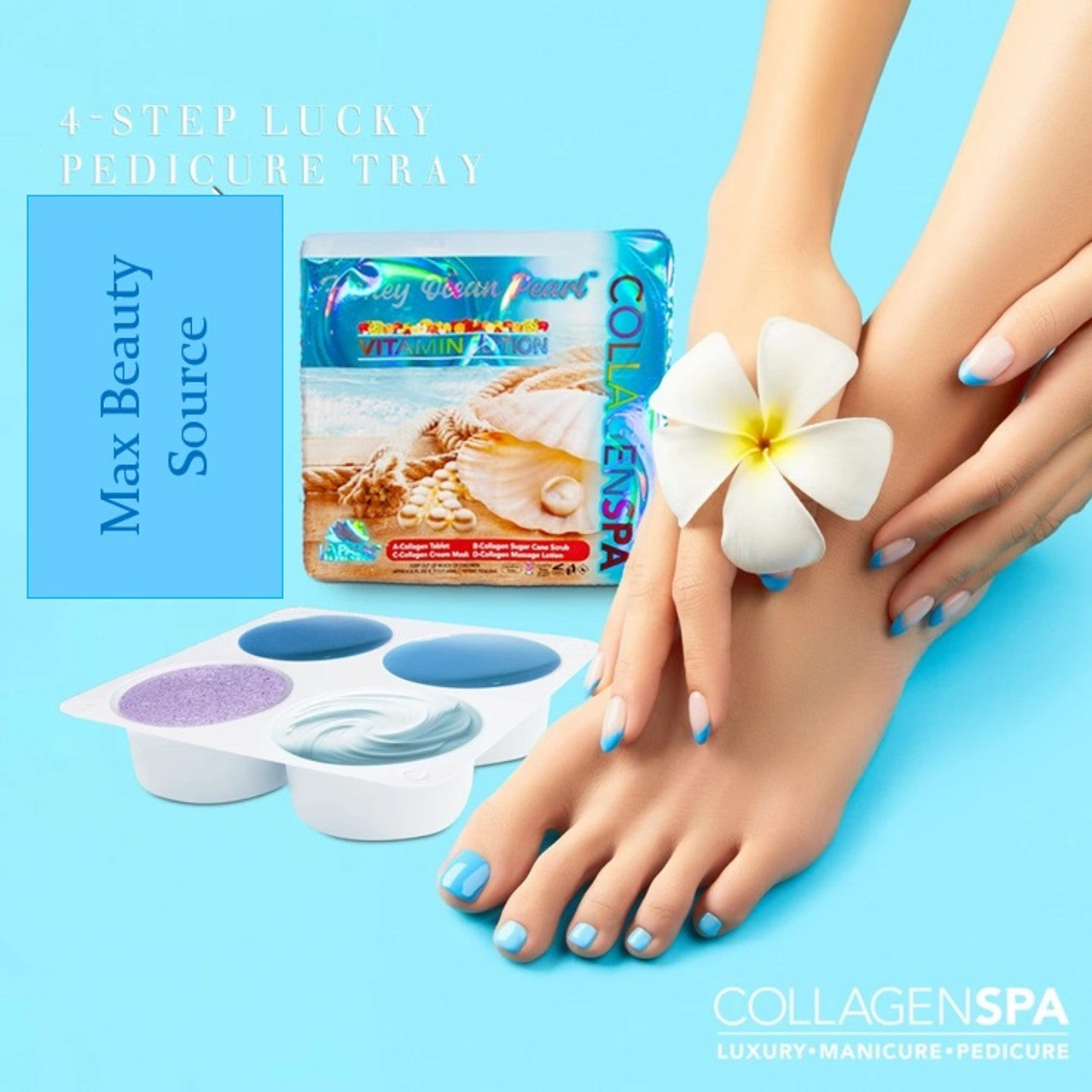 Lapalm Collagen Spa 4 Steps Pedi Tray - Ocean Pearl