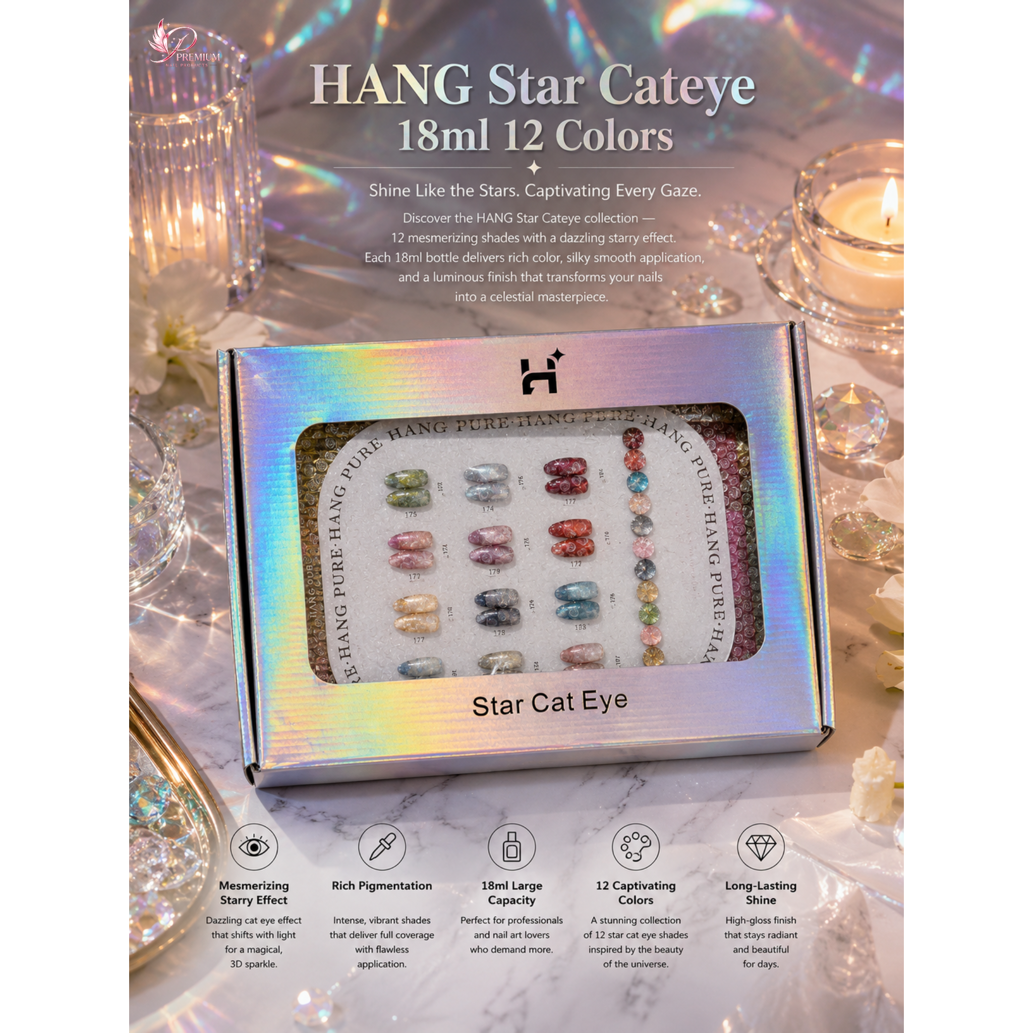HANG Star Cateye 18ml 12 Colors