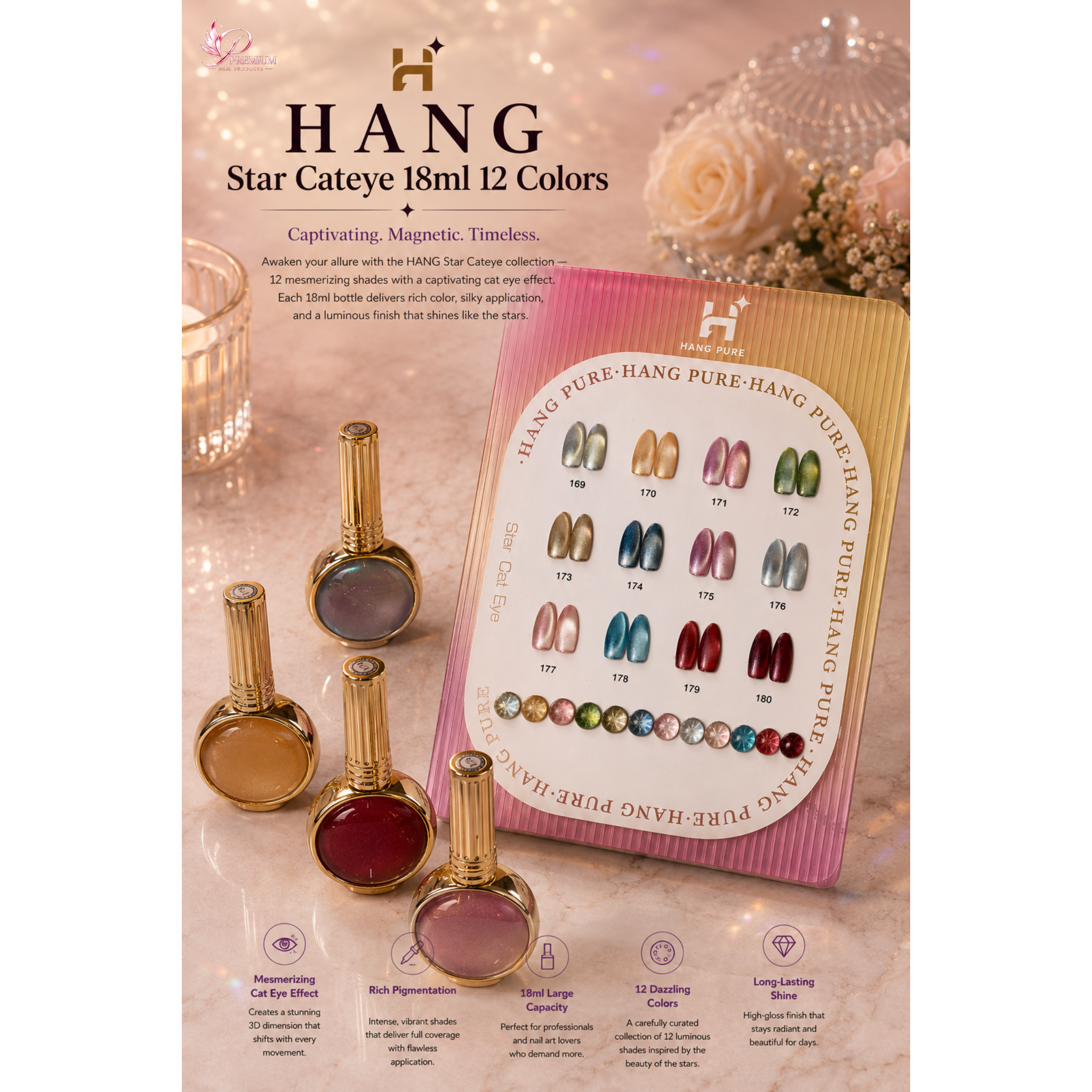 HANG Star Cateye 18ml 12 Colors
