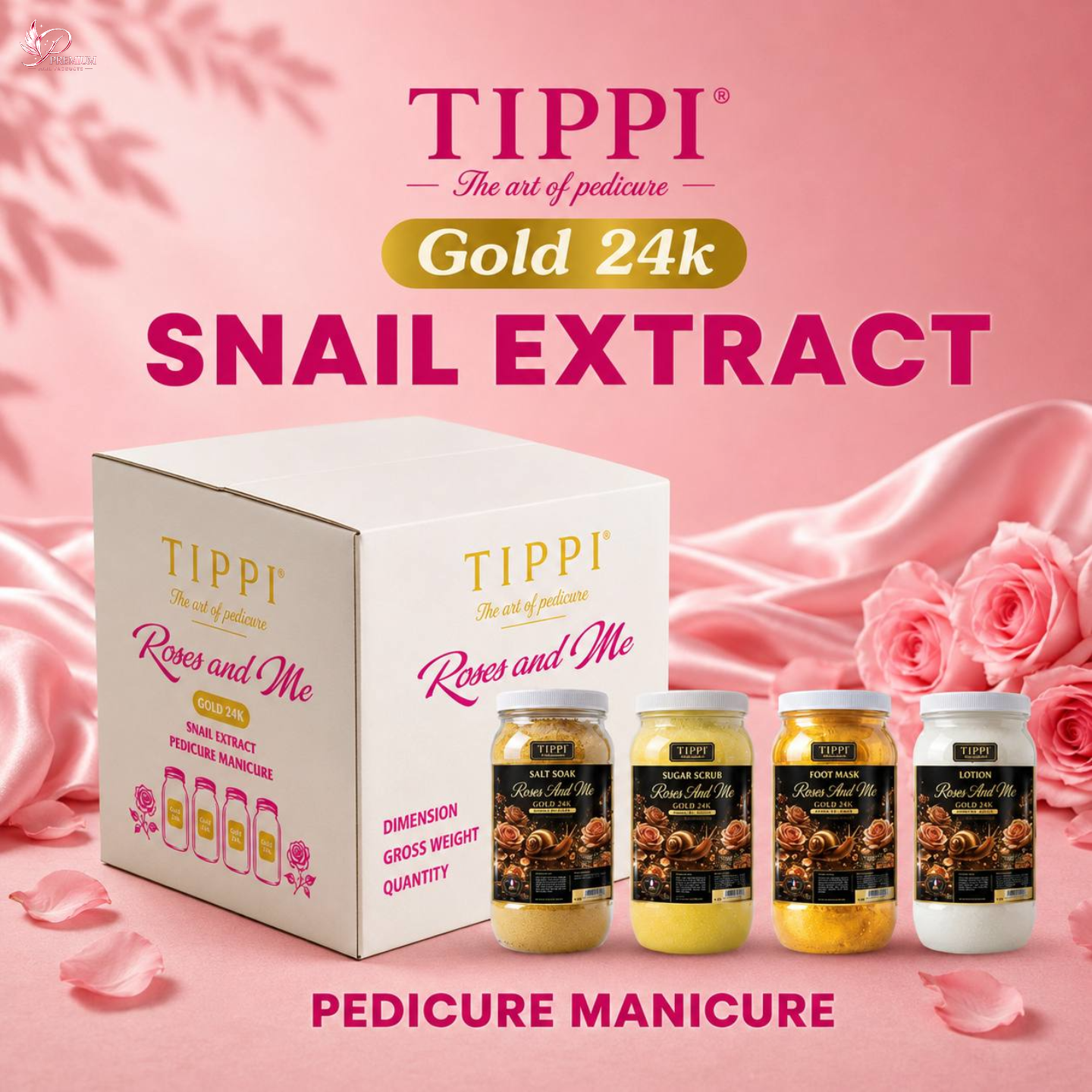 TIPPI Gold 24K Snail Extract 4-Step Pedicure – Roses And Me Scent
