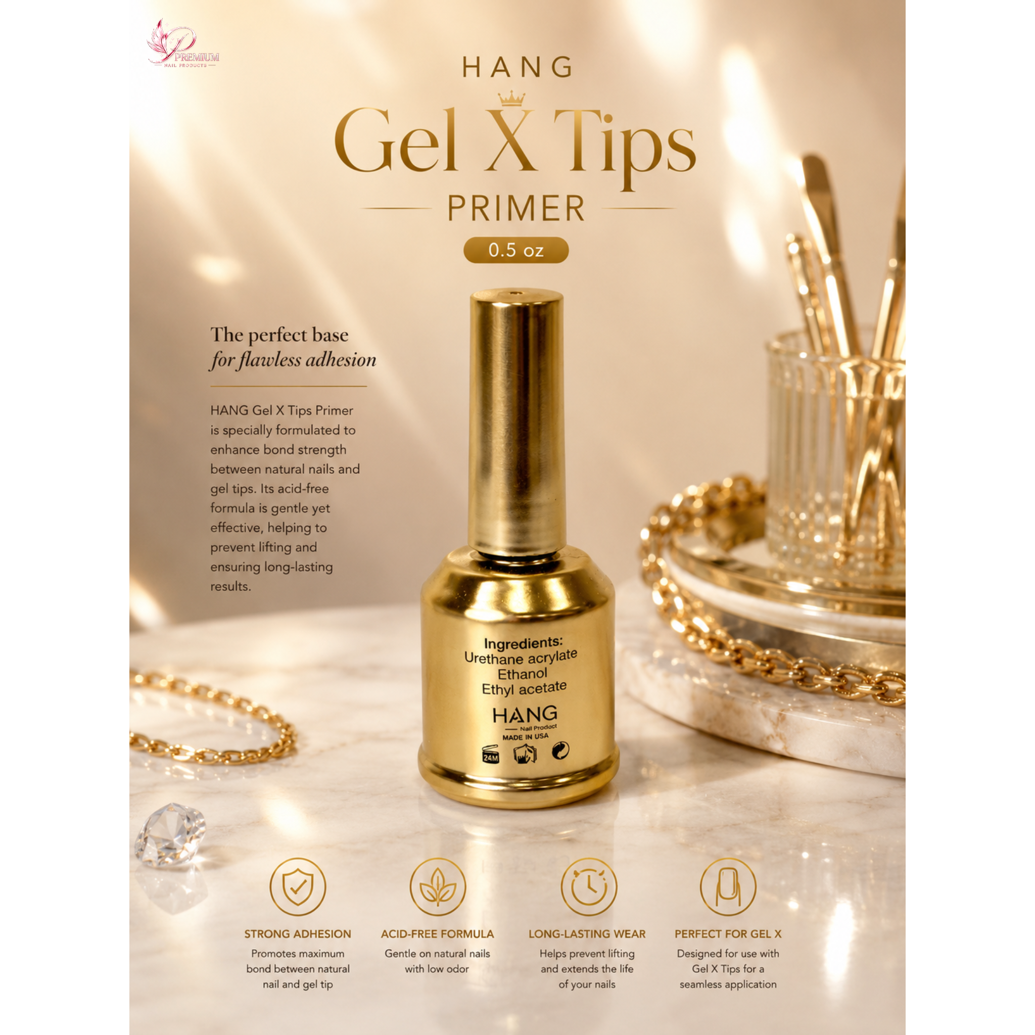 HANG Gel X Tips Primer 0.5 oz - Buy 5 Free 1