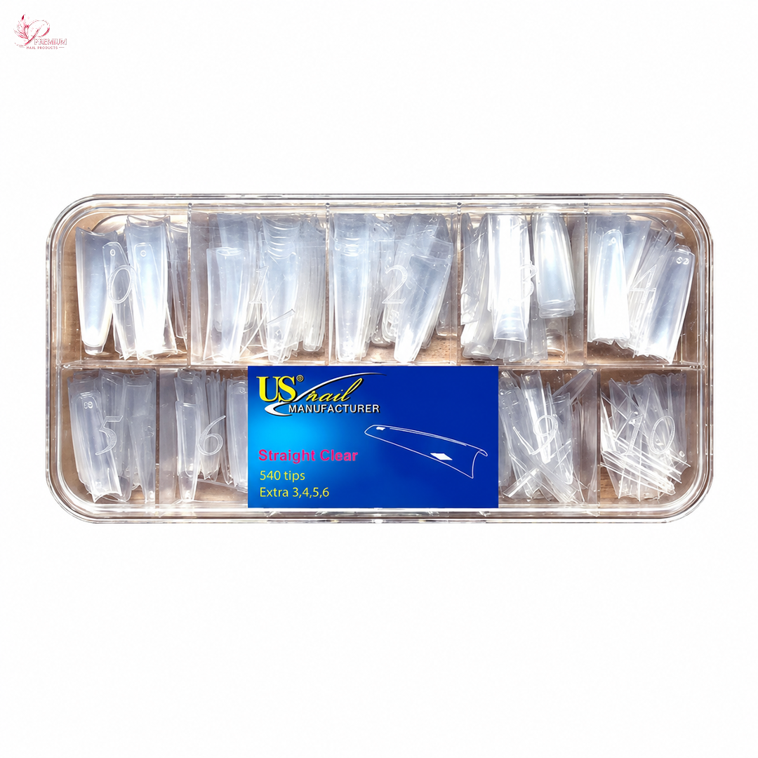 USN - STRAIGHT CLEAR NAIL TIP REFILL
