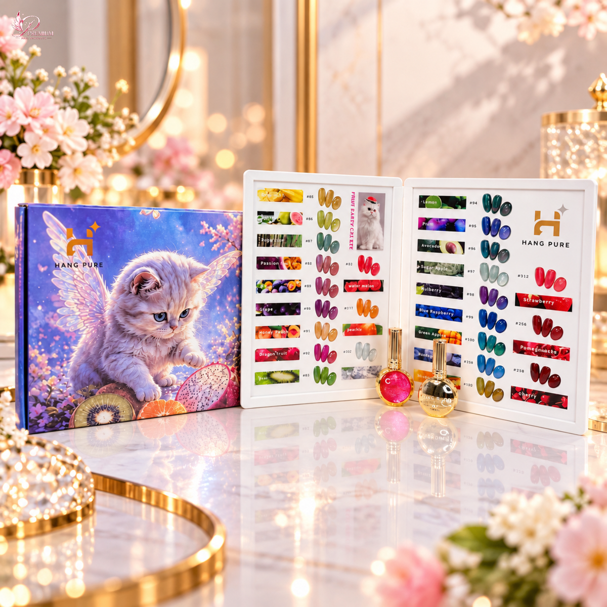 HANG FRUIT CATEYE 24 COLORS FREE 1 MAGNET