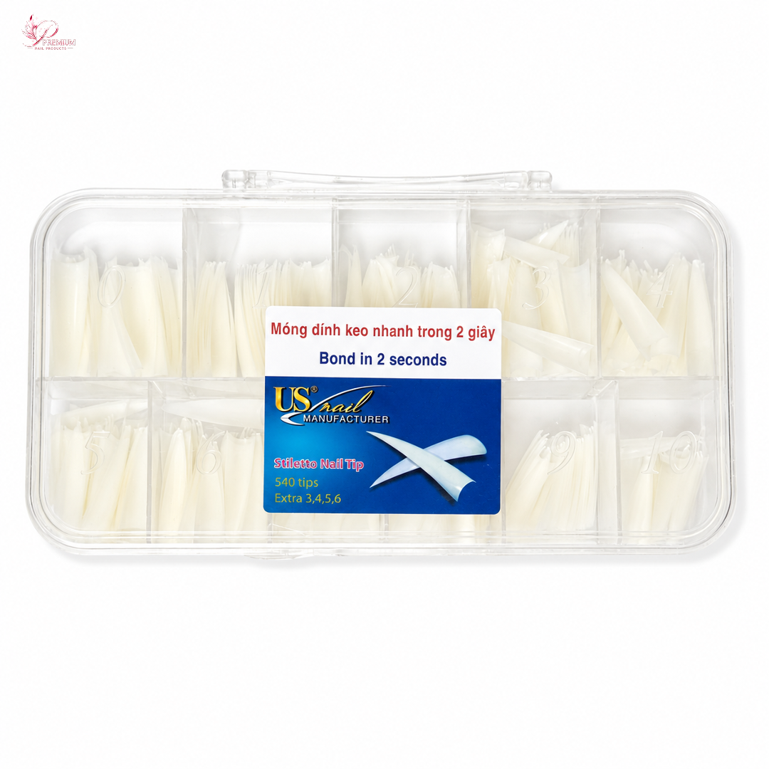 USN - Stiletto Natural Nail Tips Refill