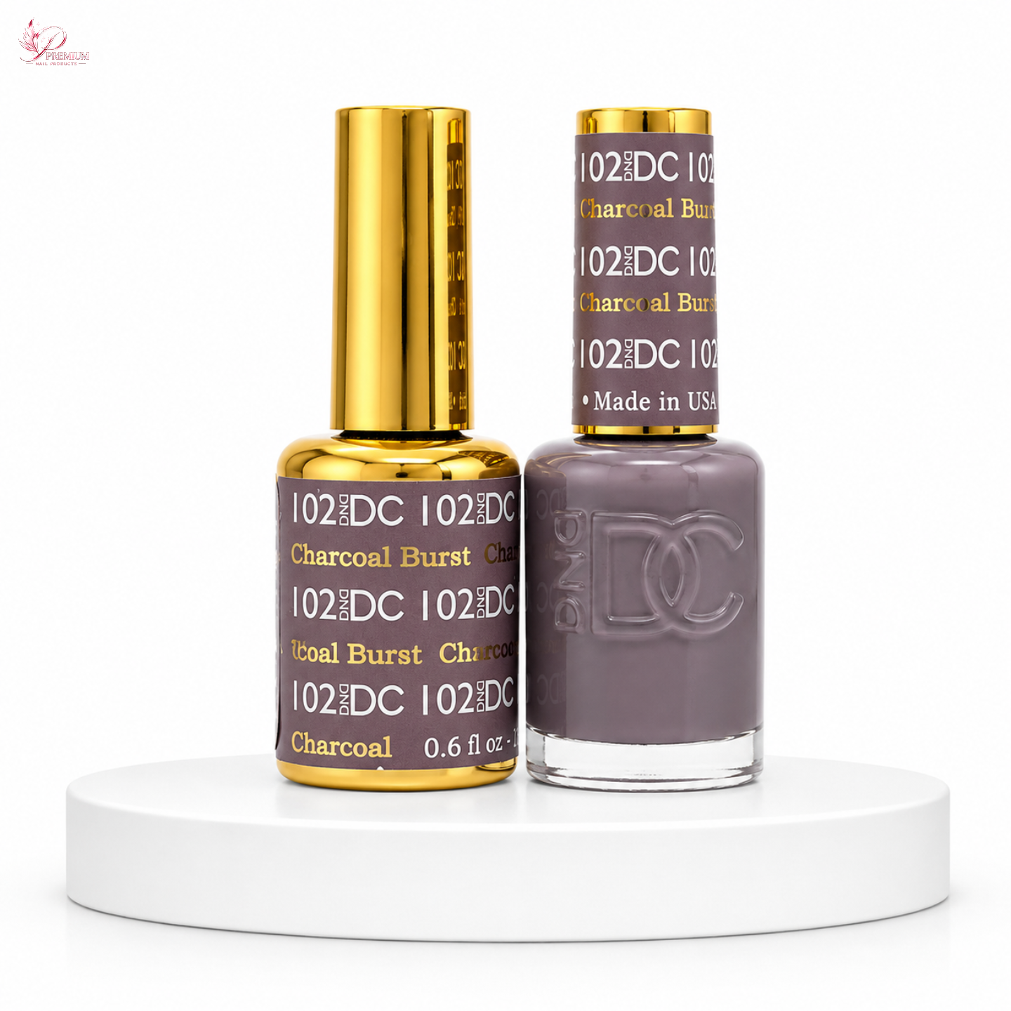 DND DC Duo Gel #102 CHARCOAL BURST