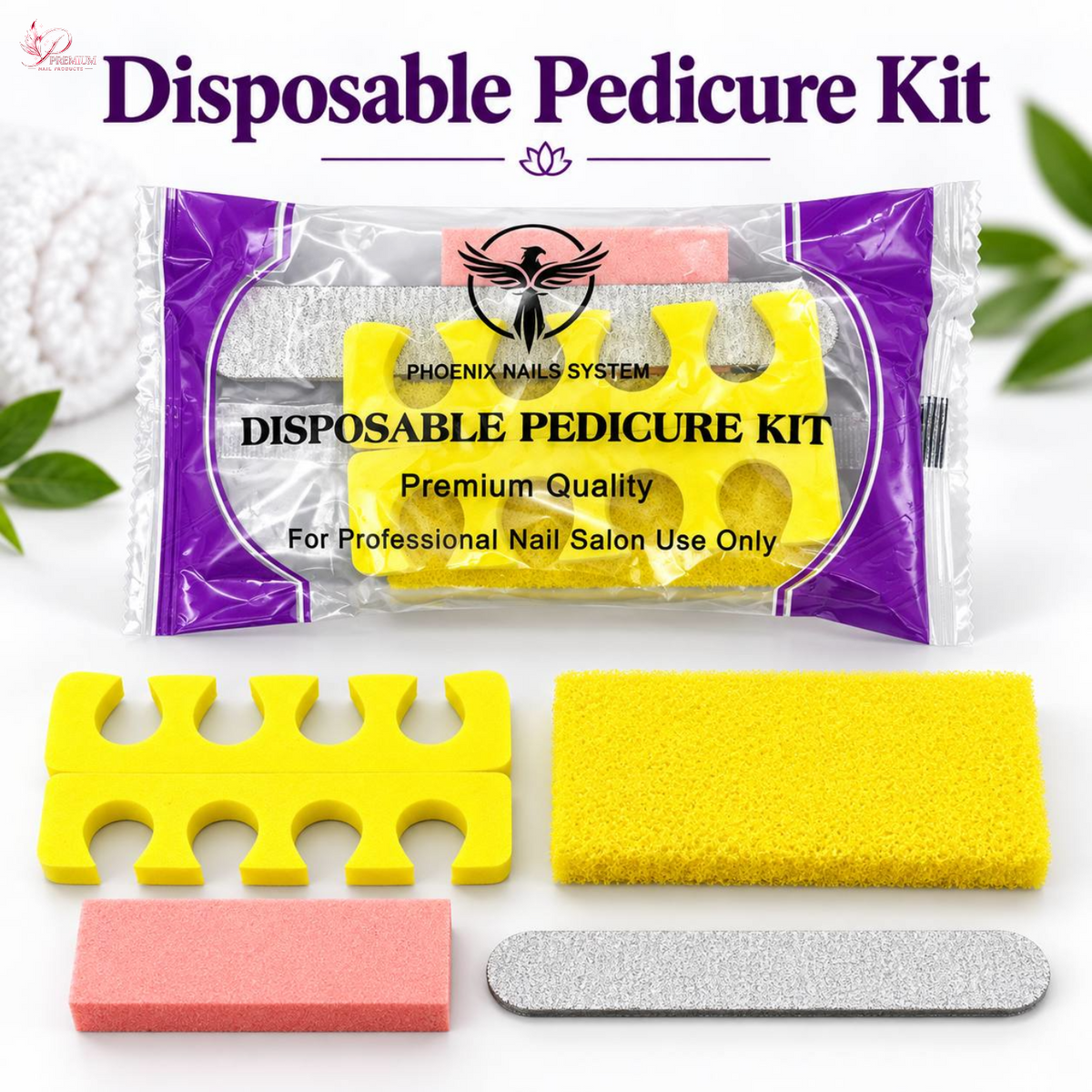 Phoenix Disposable Pedicure Kit ( With Toe Separators )
