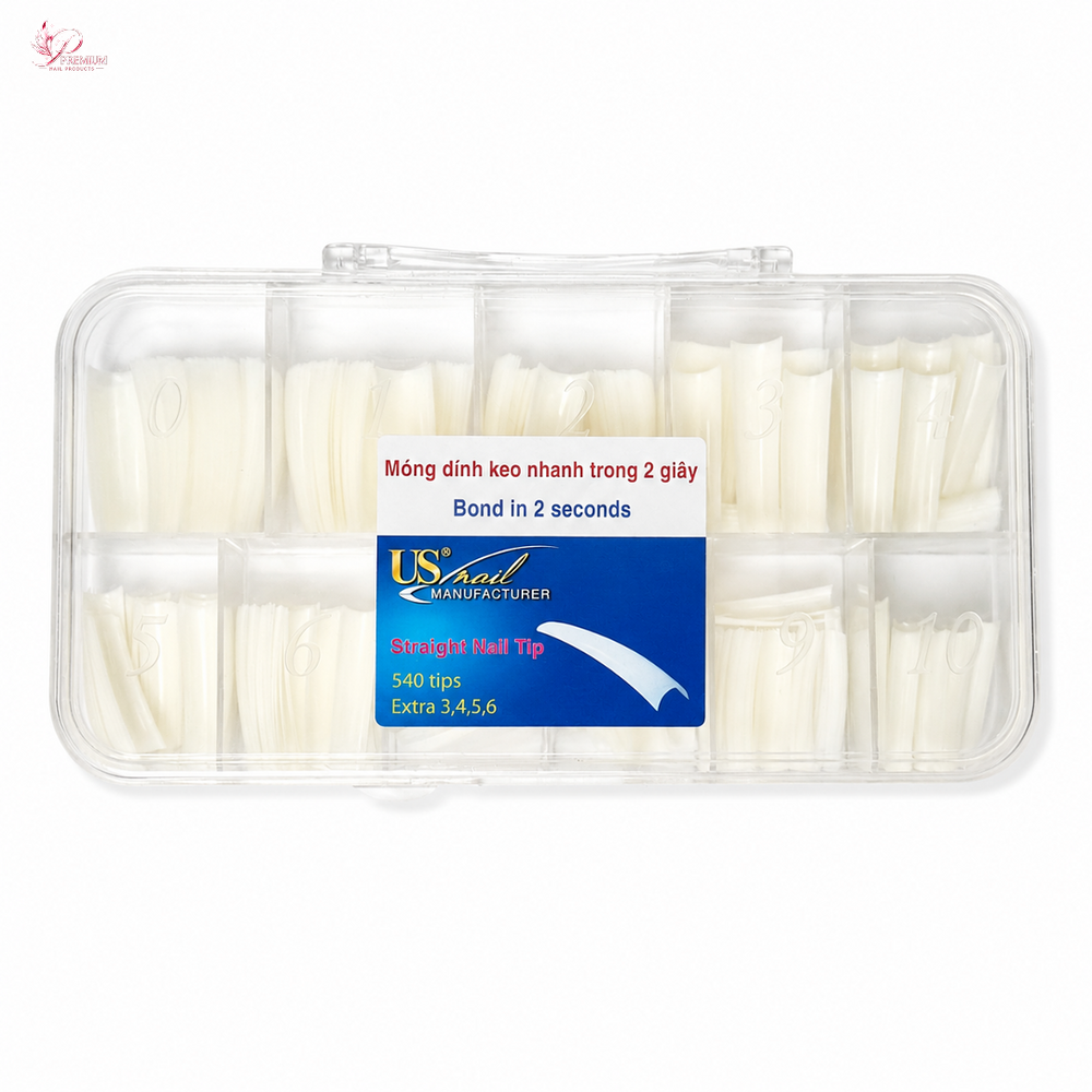 USN - Straight Natural Nail Tip 540 /Box