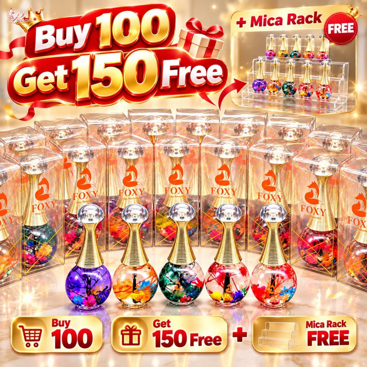 FOXY VITAMINS CUTICLE OIL WITH GIFT BOX