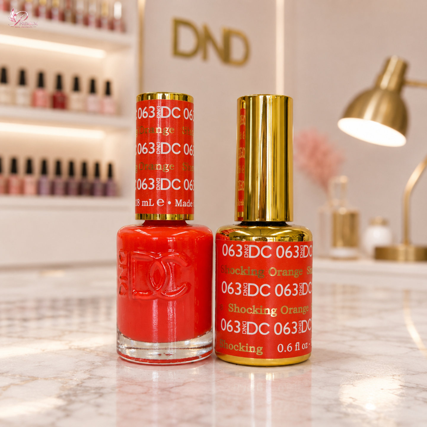 DND DC Duo Gel #063 SHOCKING ORANGE