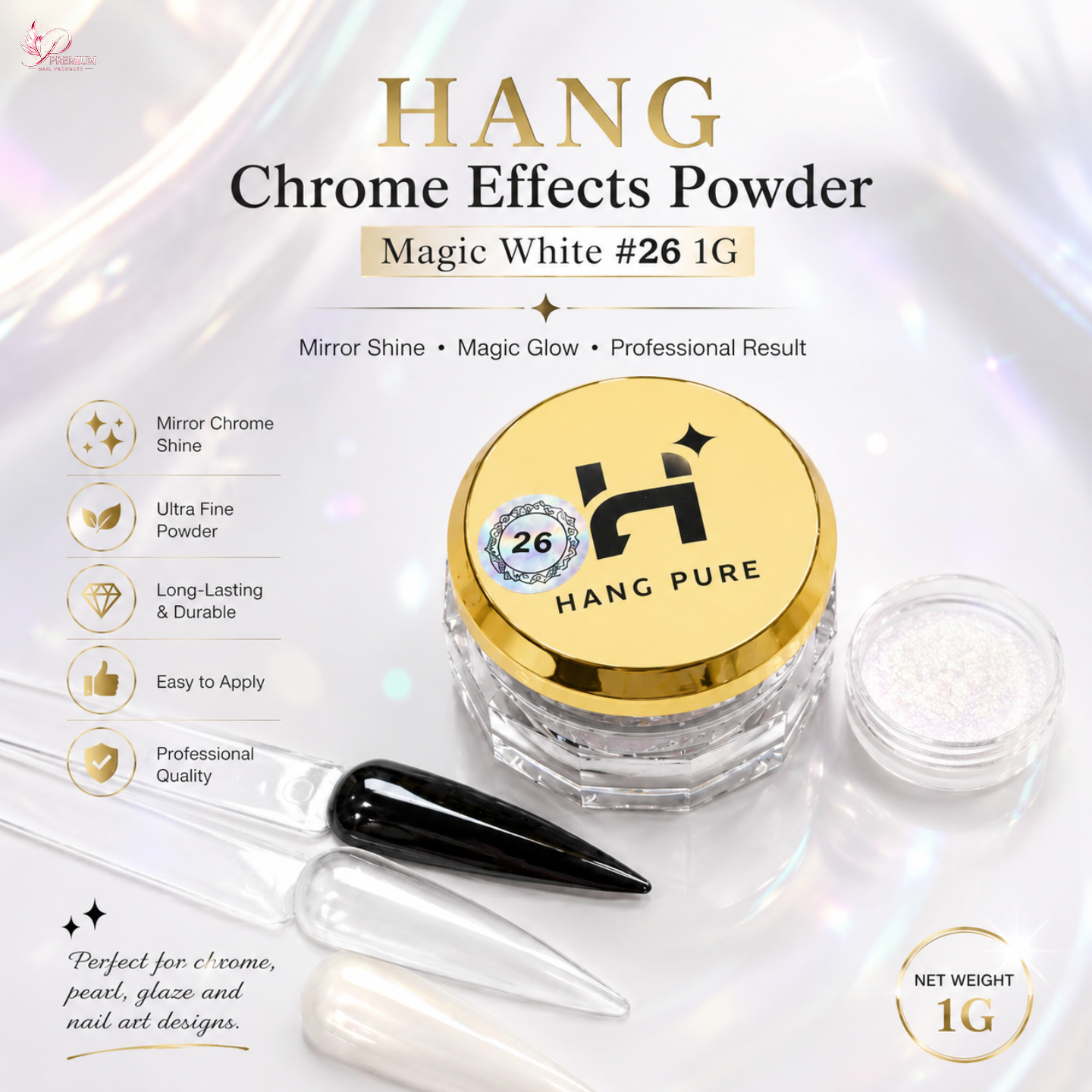 HANG Chrome Effects Powder - Magic White #26 1G