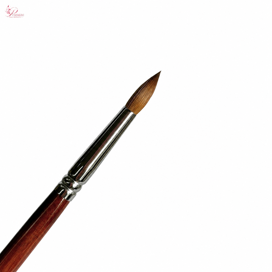 MS Kolinsky Germany Acetone Proof Red Wood Acrylic Brush No.8