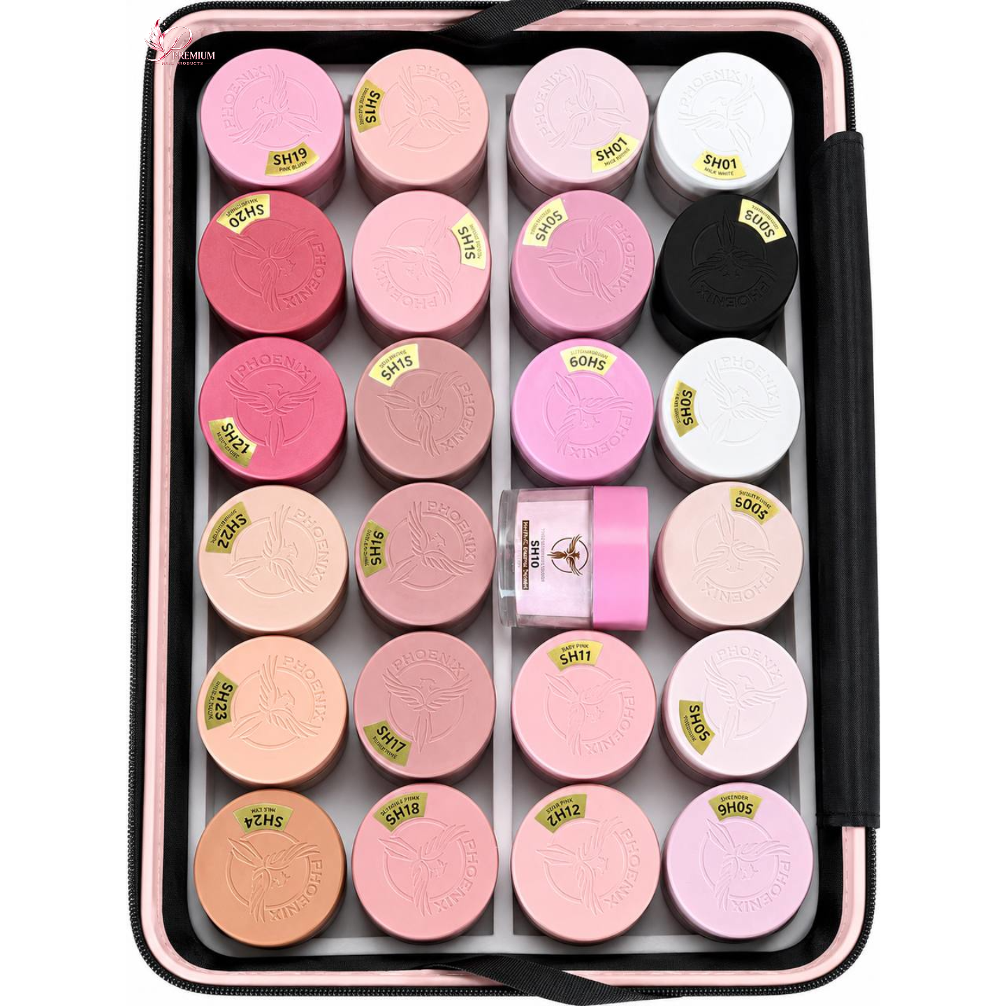 Phoenix SHEER Dip & Acrylic Powder Collection 24 Colors - Free 1 Color Book + Vali - FREE Acrylic Brush PHOENIX - LIMITED TIME ONLY