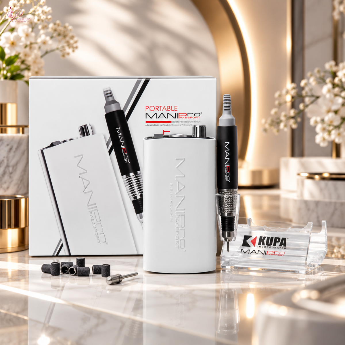 Kupa MANIPro Passport Complete - White + Companion Handpiece Set