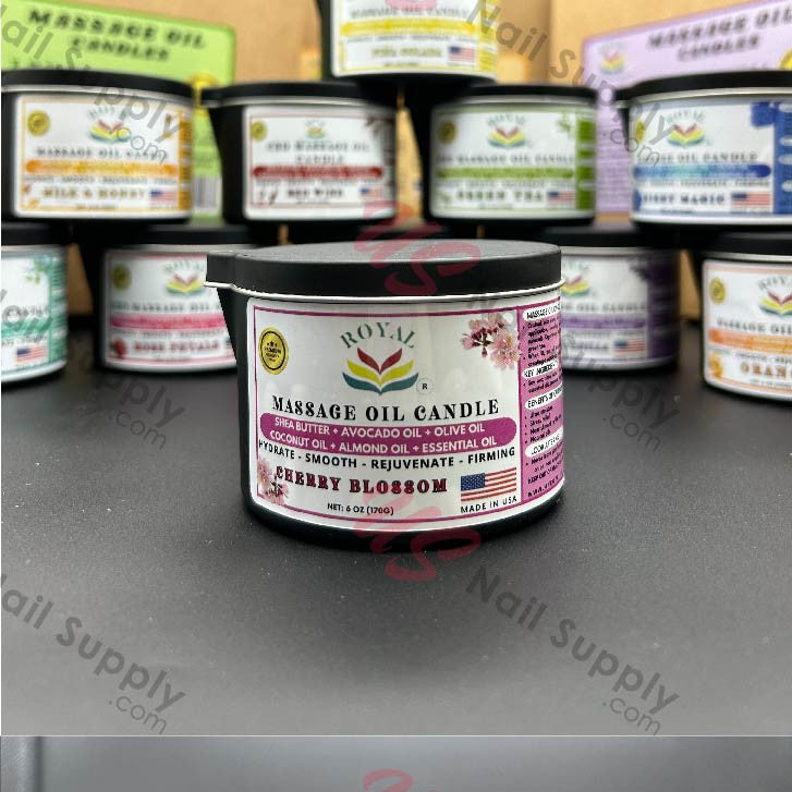 ROYAL Massage Oil Candle 6oz - Cherry Blossom