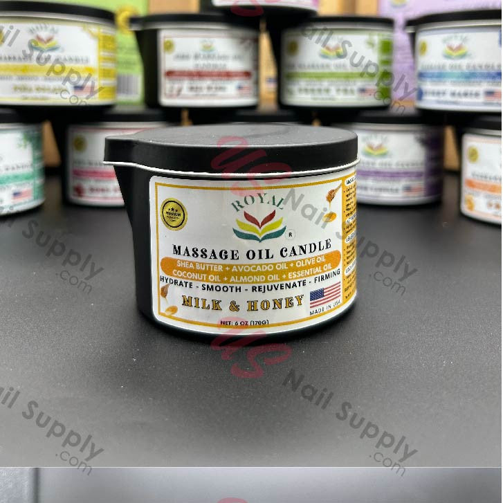 ROYAL Massage Oil Candle 6oz - Milk & Honey