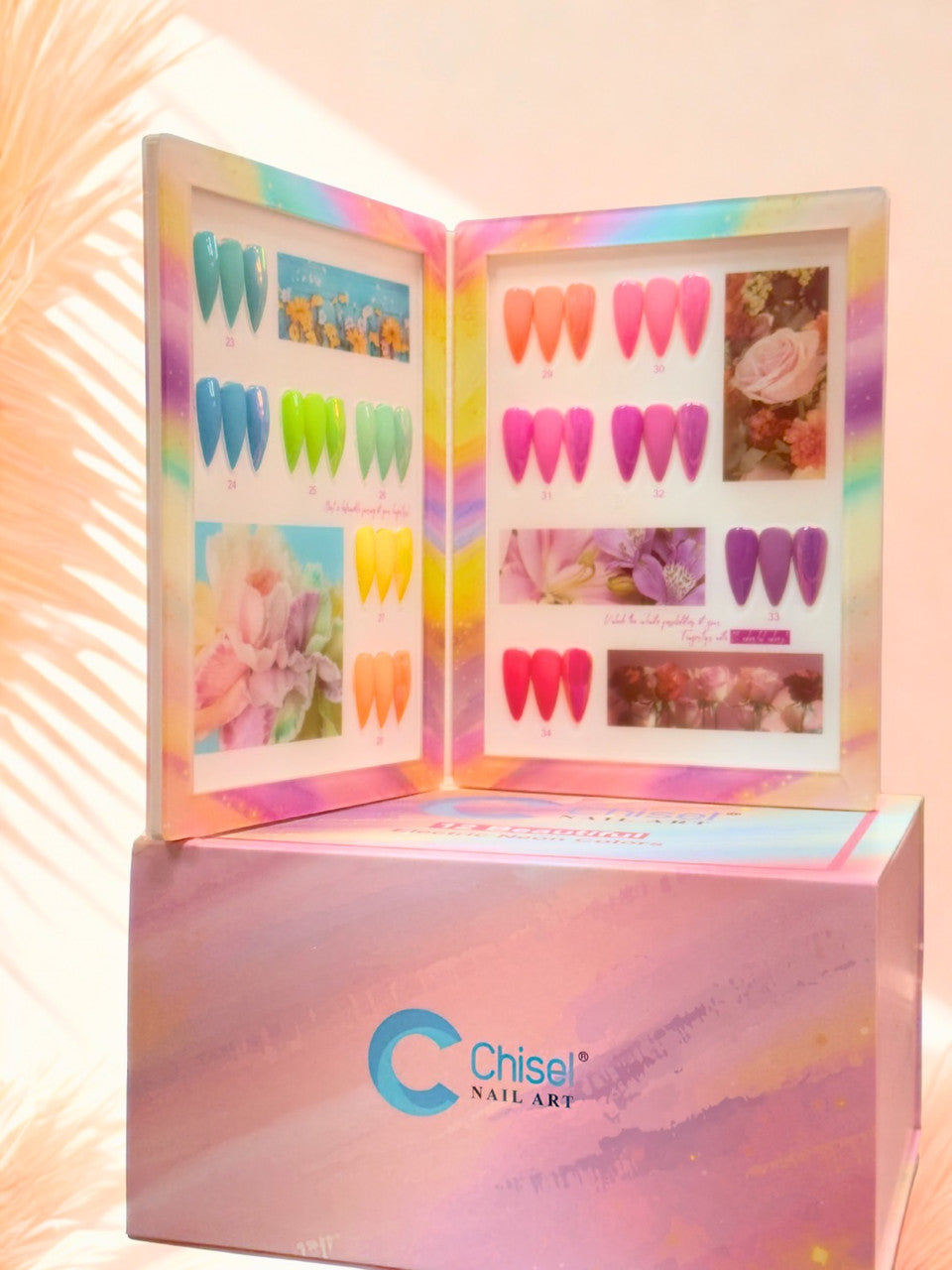 Chisel Glassy Powder Electic Neon 12 Colors + Free 1 Chrome Powder