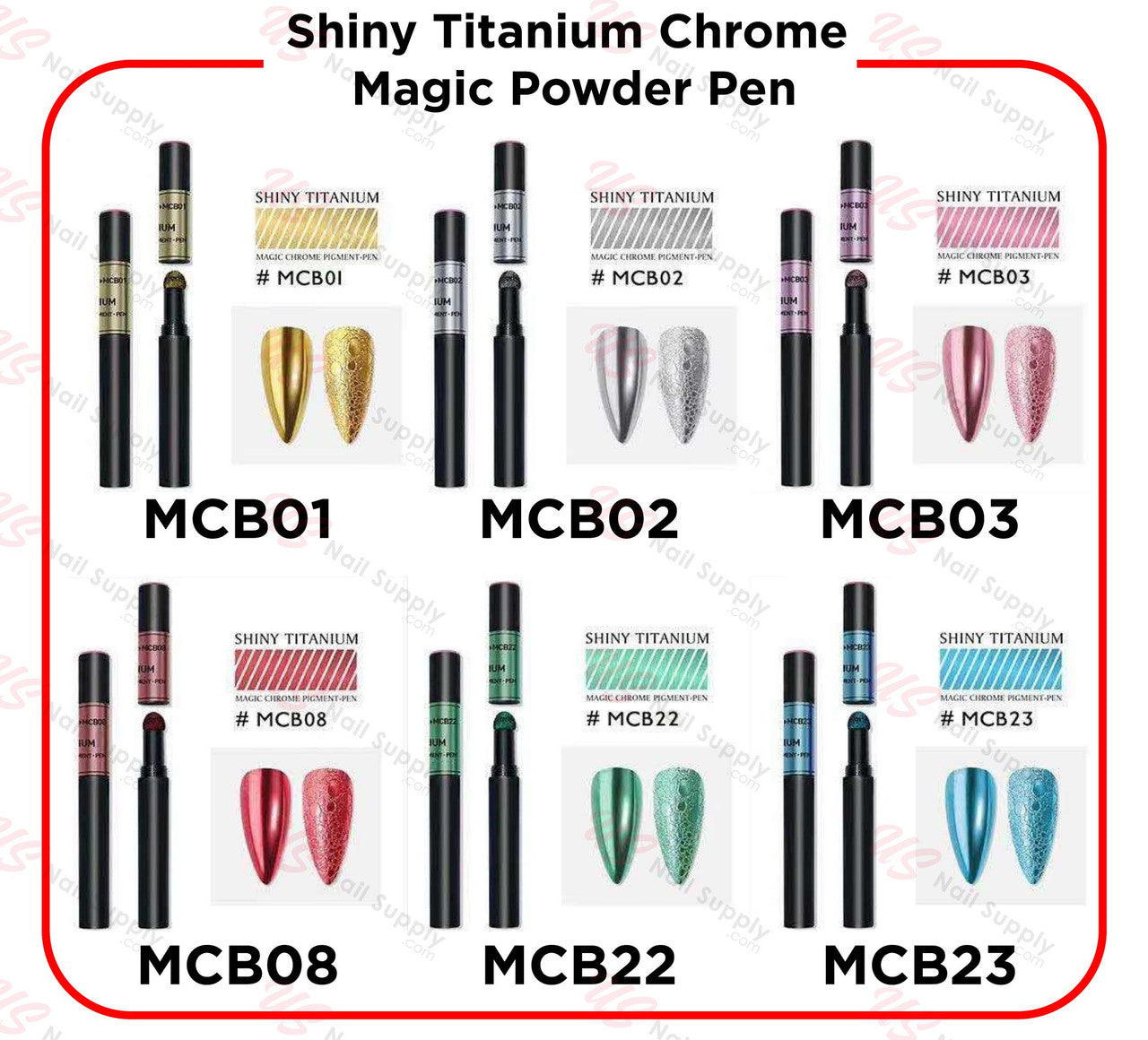Shiny Titanium Chrome Magic Powder Pen
